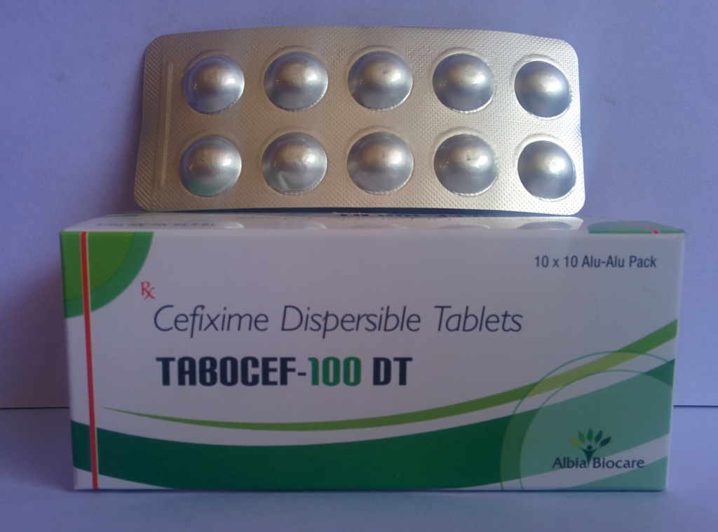 TABOCEF-100DT | Cefixime 100 mg Dispersible Tab (Alu-Alu)